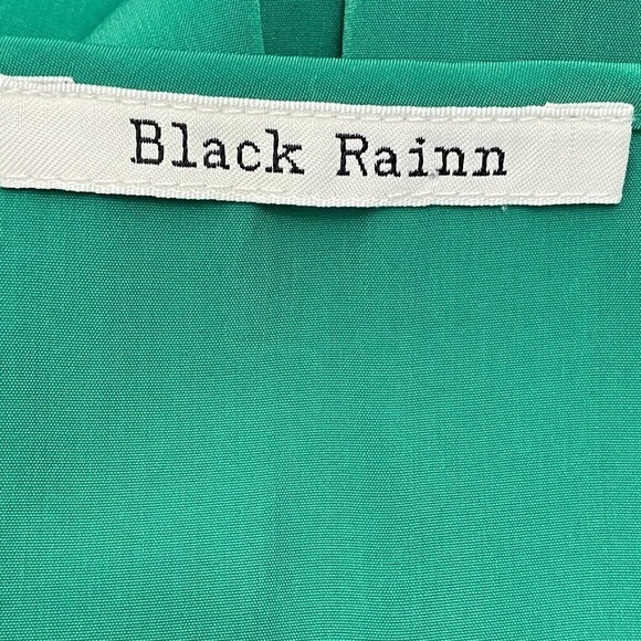 BLACK Rainn Green Short Sleeve Pleated Blouse - Picture 8 of 11
